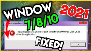 0xc00007b error fix windows 7 8 10 64 bit  how to fix application error code 0xc00007b  2021 [upl. by Athenian]