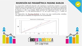 REGRESIÓN NO PARAMÉTRICA EN EXCEL PASSING BOBLOK BioEstadística Sin Lágrimas [upl. by Aneryc324]