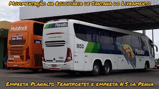 Movimentação na Rodoviária de Santana do Livramento  Empresa NS da Penha e Planalto Transportes [upl. by Goodrich]