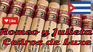 🇨🇺 CUBAN CIGARS  ROMEO Y JULIETA  CEDROS DE LUXE [upl. by Carman]