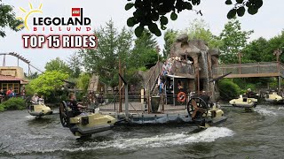 Top 15 Rides at Legoland Billund [upl. by Lletnahs994]