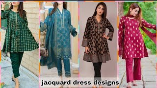 jacquard dress designsjacquard kurti designsjacquard suitsjacquard frocksjacquard shirts [upl. by Leese]