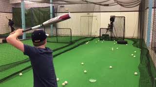 2018 USA Baseball CF Zen Bat Cage Side Hitting Review [upl. by Oyam]