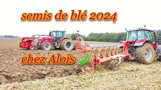 Chez Aloïs cest semis de blé🌾 FULL MASSEY FERGUSON🚜 [upl. by Kenneth]