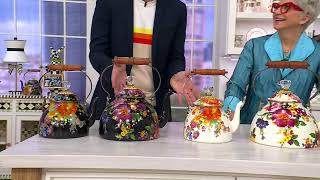 MacKenzie Childs Flower Market Tea Kettles on QVC [upl. by Isied922]