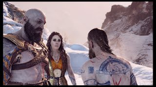 4K  Kratos and Atreus fights Baldor leading them to Helheim on a Dragon GodofWar [upl. by Einnor]