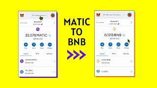 Convert Matic Polygon To BNB on Smart Chain BSC  Live Demo [upl. by Apfel]