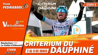 EN VIVO Etapa 6 Critérium du Dauphiné 2024  ROGLIC  AYUSO  JORGENSON  BUITRAGO  SOSA Dauphiné [upl. by Nyrhtakyram]