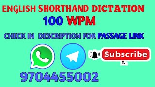 100 WPM NEWS PAPER DICTATION RAILWAYS SSC STENO NCERT PARLIAMENTVIDHAN SABHA COURTS [upl. by Bord]