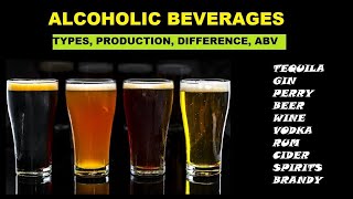 Alcoholic Beverages Typesclassification Difference and ABV [upl. by Inglis199]