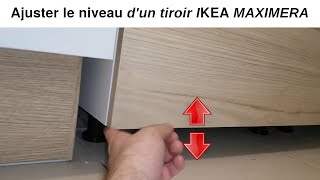 Problème de niveau sur tiroir Ikea Maximera comment régler la hauteur lalignement Mode demploi [upl. by Lebiram]