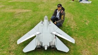 ③ LARGE SCALE RC FLYEAGLE SWINGWING GRUMMAN F14 TOMCAT TWIN TURBINES WESTON PARK MODEL SHOW  2016 [upl. by Eedolem]