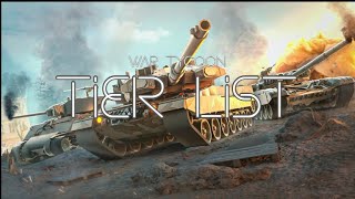 War Tycoon Vehicle Tier List [upl. by Haeli]