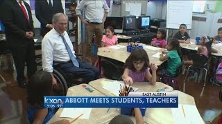 Governor Greg Abbott will visit and meet with students at Zavala Elementary School in Austin [upl. by Vorster]