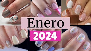 TENDENCIAS en Uñas Cortas para ENERO 2024Recopilación de diseños de uñas para año nuevo [upl. by Cannell]