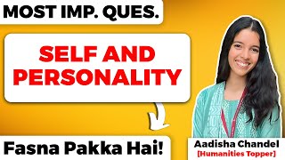 Self and Personality Class 12 Psychology Most Important Questions CBSE [upl. by Ahsatsana]