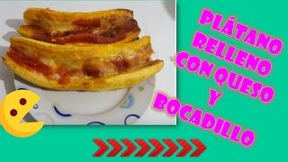 RECETA PLÁTANO con QUESO y BOCADILLO 😋 [upl. by Eedebez693]