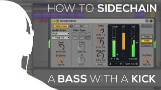 How to sidechain bass with kick in Ableton Live [upl. by Hannie375]