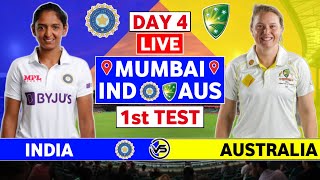 India Women vs Australia Women Live Scores  IND W vs AUS W 1st Test Day 4 Live Scores amp Commentary [upl. by Mcclain155]