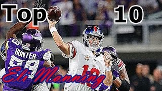 Eli Manning Top 10 Plays of Career [upl. by Nerine]