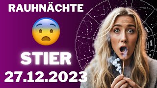 STIER ♉️😨WICHTIGE RAUHNÄCHTE 😳 Horoskop  27Dezember 2023 stier tarot [upl. by Acyre]