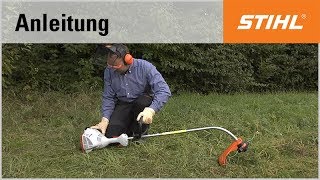 Das Starten der Motorsense STIHL FS 50 [upl. by Otiragram]