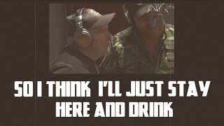 Hank Williams Jr  I Think Ill Just Stay Here and Drink feat Merle Haggard  Lyric Video [upl. by Arlinda]