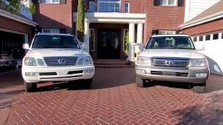 🎬 Lexus LX470 vs Landcruiser 100 series 2007 White 🏆 [upl. by Obel]