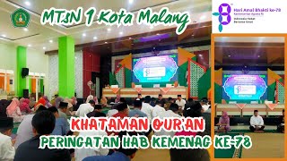 Khataman Quran Peringatan HAB Kemenag RI Ke78 [upl. by Amalbergas761]