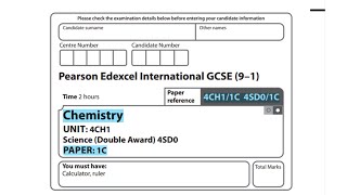 Edexcel IGCSE Chemistry January 2023 Paper 1C Paper Reference 4CH11C 4SD01C Solved [upl. by Leanor]