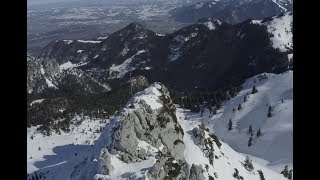 Kampenwand am Chiemsee im Winter  Drohnenflug [upl. by Veradis]