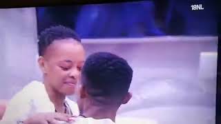 Libo and Mpho kiss on Big Brother Mzansi BBMzansi [upl. by Lotti]