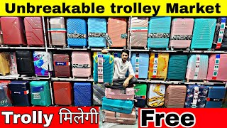 Trolley bags wholesale market in delhi  luggage bags travelling bags cabin bags Bag market delhi [upl. by Arick691]