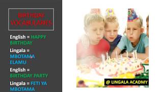 BIRTHDAY VOCABULARY IN LINGALA [upl. by Yldarb]