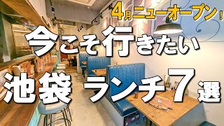 【池袋ランチ7選】4月ニューオープン！この道30年シェフのタイ料理や、ハーリー的No1ハンバーガー！ [upl. by Annahvas]