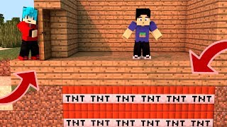 MEMBUAT JEBAKAN RUMAH TNT UNTUK BAMBANG SI PENCURI WKWK V  MINECRAFT TUTORIAL REDSTONE [upl. by Wilkins]