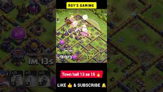 Town hall 13 to 15 with blimp 🔥clashofclans cocshort shorts [upl. by Gae]