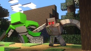 IRON GOLEM HATES SPEEDRUNNERS  Minecraft Animation [upl. by Dorcas]