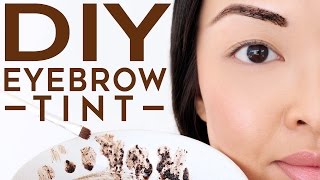 HOW TO Tint Your Eyebrows At Home Naturally  DIY Recipe [upl. by Laurella683]