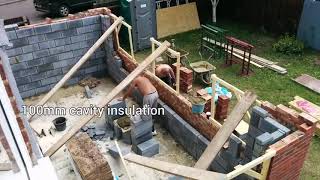 Single Storey Extension 7 x 35 metres time lapse foundation up [upl. by Notkcorb]