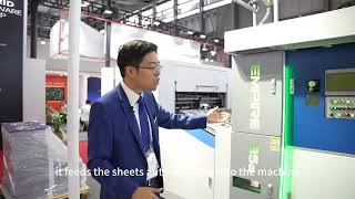 EMPIRE 35e Fully automatic Sheet Fed Paper Bag Making Machine [upl. by Hentrich]