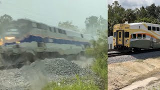 Railfanning Amtrak and SunRail on Deland station opening day ft 164 81224 [upl. by Konikow]