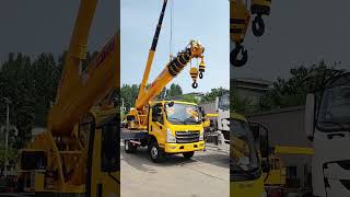 5ton small truck crane doubleditch double pumps double 8ton inclinedaxis winches crane [upl. by Bailey975]