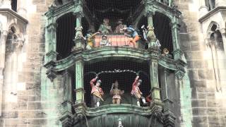 Munichs famous Glockenspiel Marienplatz HD [upl. by Aihsyn]