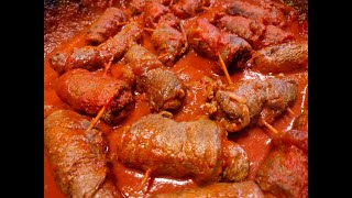 INVOLTINI DI CARNE ricetta della nonna come fare le braciole con videoricetteinsieme [upl. by Hax529]