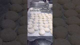 Delicious Homemade Tortillas For Burritos At Taqueria Los 3 Amigos In Ontario California ontario [upl. by Natalya]