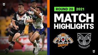 Wests Tigers v Warriors Match Highlights  Round 20 2021  Telstra Premiership  NRL [upl. by Hitchcock]