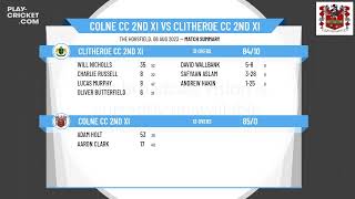 Lancashire Cricket League  Jw Lees Junior Division 1  Colne CC 2nd XI v Clitheroe CC 2nd XI [upl. by Lat]