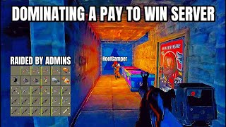 Dominating A PAY TO WIN Server  Rust Console [upl. by Leoline154]