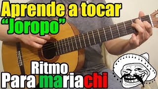 Como tocar Joropo en guitarra Rasgueo para mariachi [upl. by Hsirrap743]